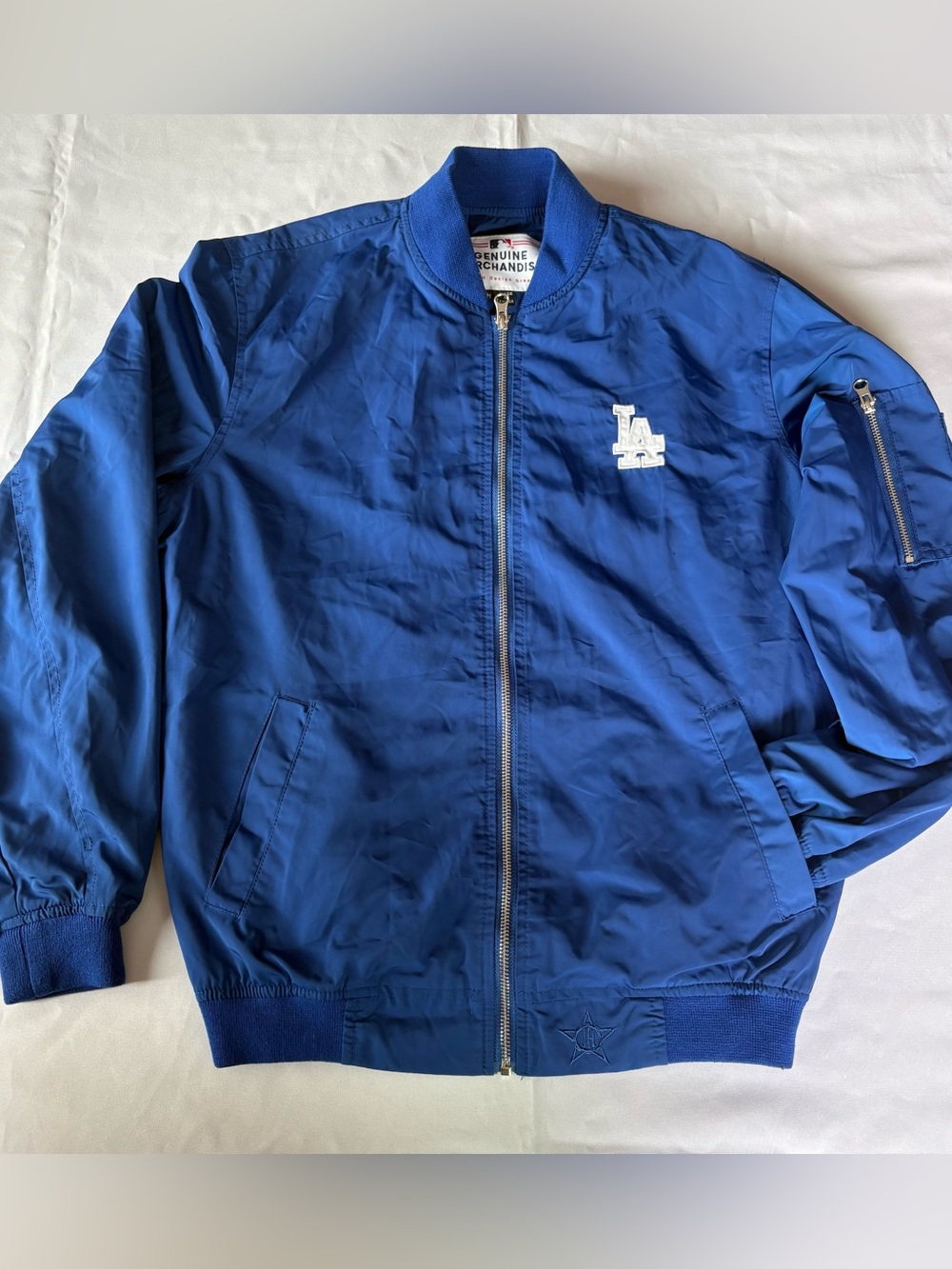 JH Design LA Dodgers Lightweight Bomber Jacket M